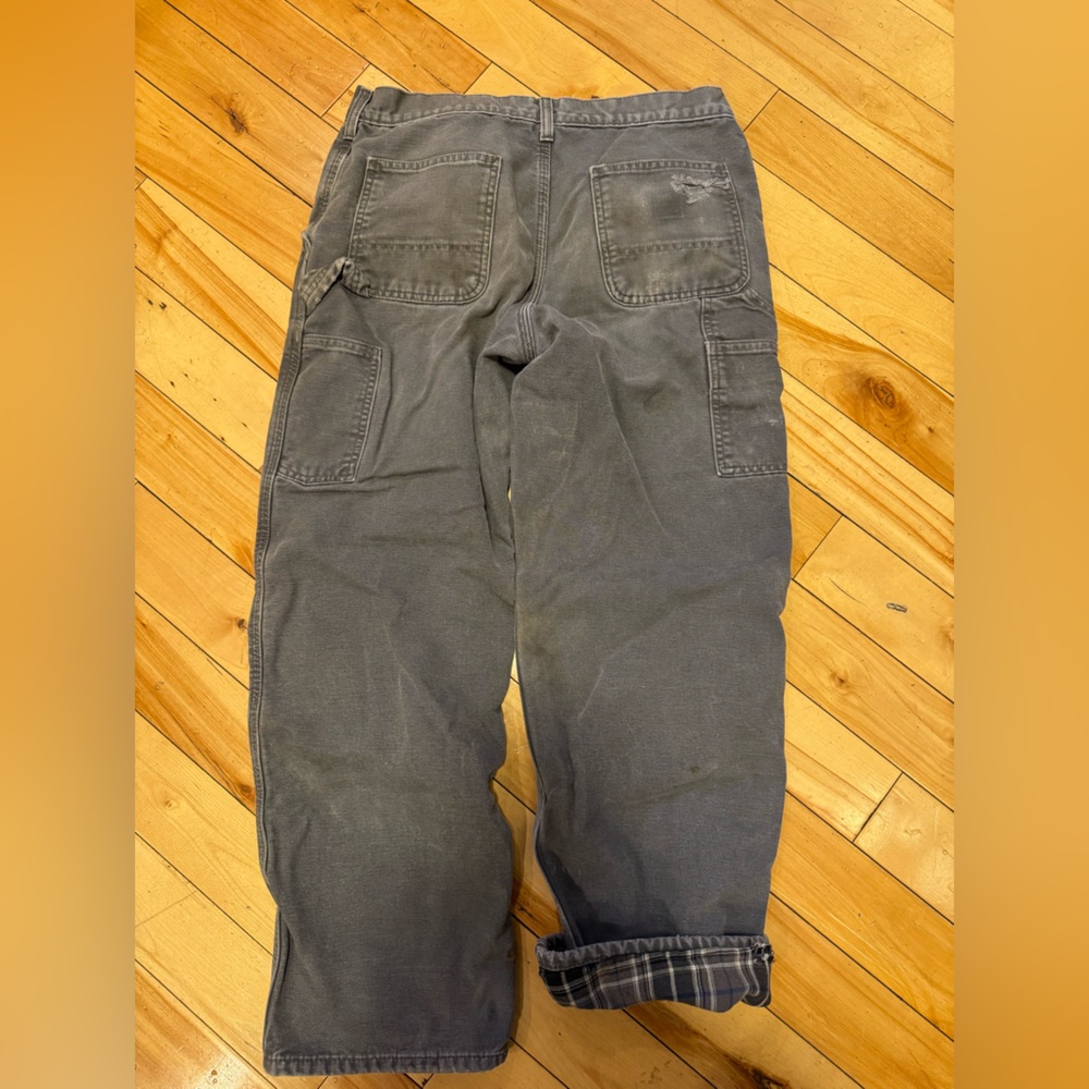 Carhartt Men's Dark Grey Flannel Lined Pants